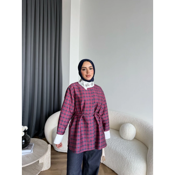 Moi-İpekyl Taşlı Gömlek