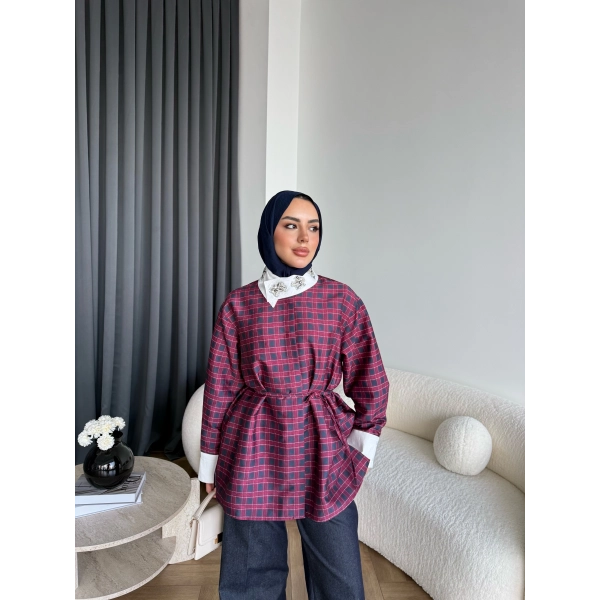 Moi-İpekyl Taşlı Gömlek