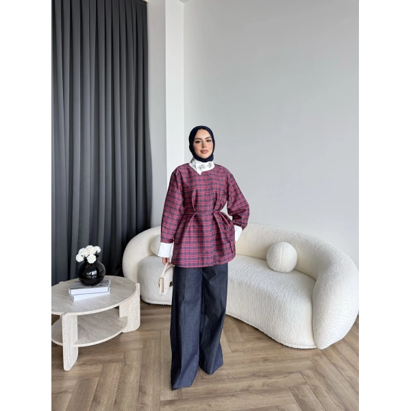 Moi-İpekyl Taşlı Gömlek