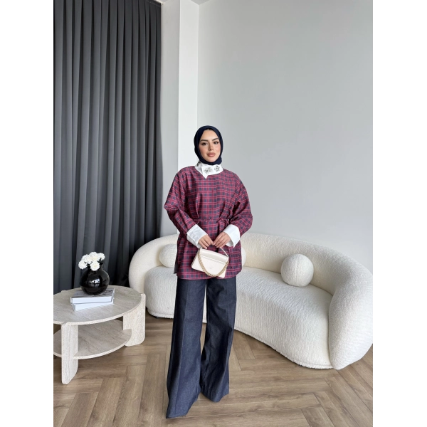 Moi-İpekyl Taşlı Gömlek