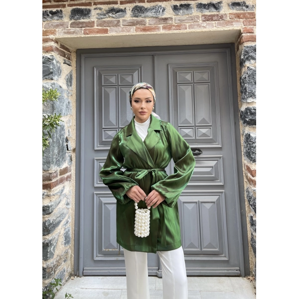 Moonlight Bağlamalı Ceket - Yeşil