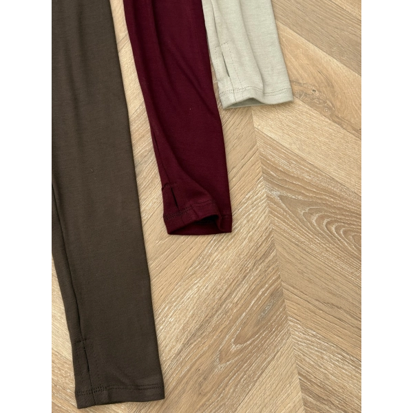 Muadil Düz Uzun Kollu İçlik - Bej