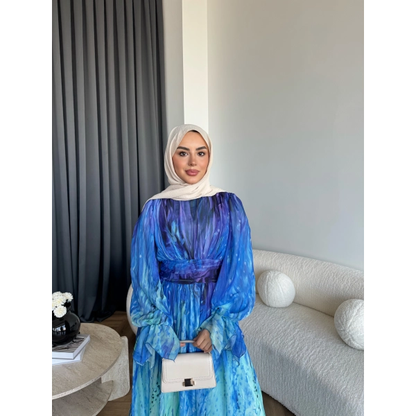 Ng - Azale Elbise - Deniz