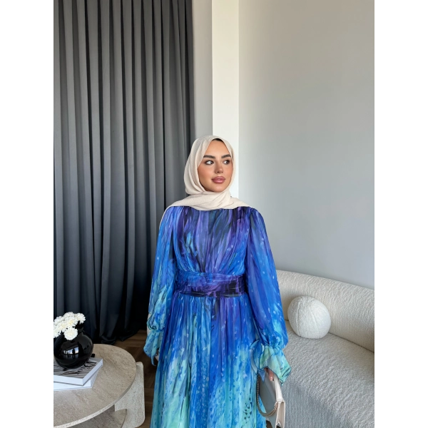 Ng - Azale Elbise - Deniz