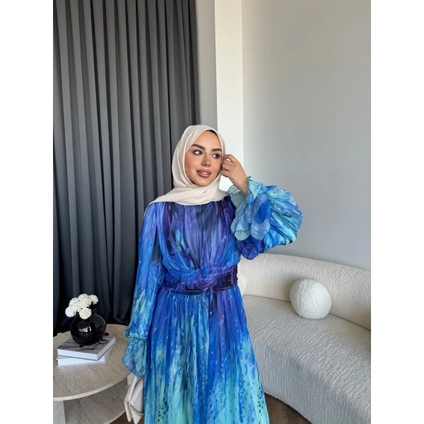 Ng - Azale Elbise - Deniz