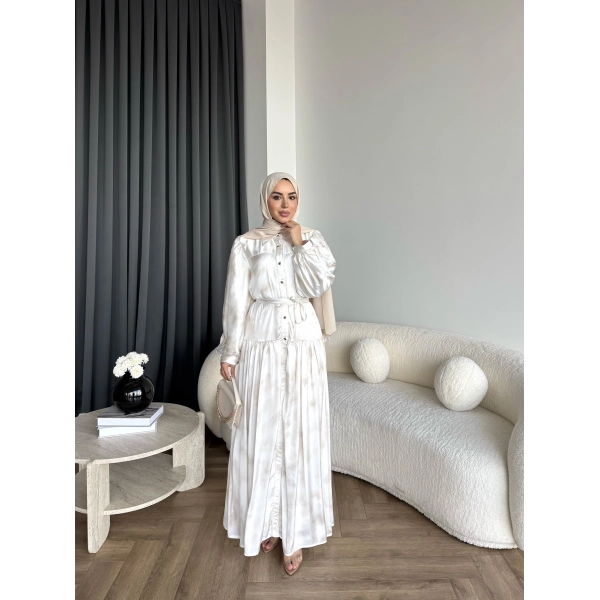 Ng - Laura Saten Elbise - Bej