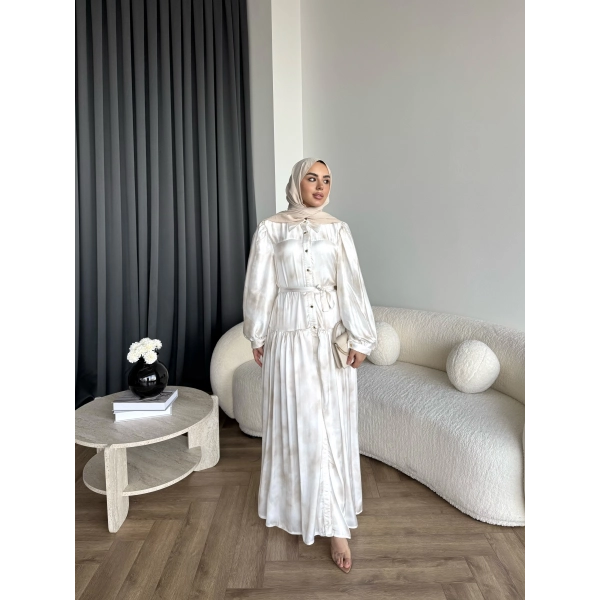 Ng - Laura Saten Elbise - Bej