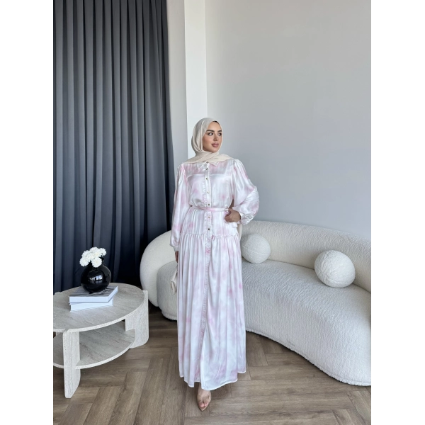 Ng - Laura Saten Elbise - Pembe