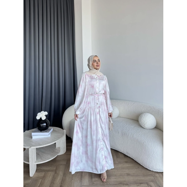 Ng - Laura Saten Elbise - Pembe