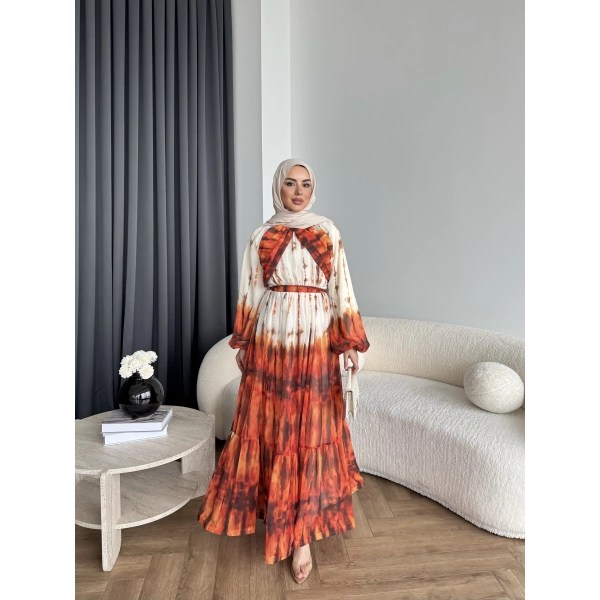 Ng - Rose Elbise - Turuncu