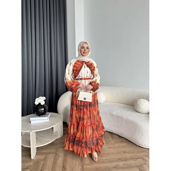 Ng - Rose Elbise - Turuncu