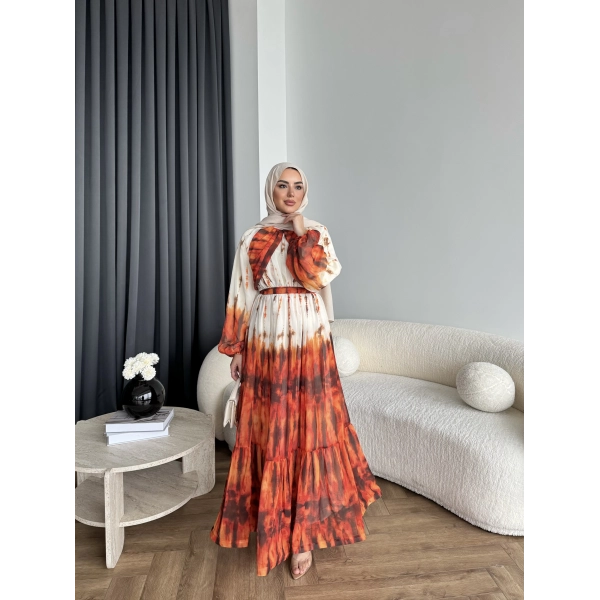 Ng - Rose Elbise - Turuncu