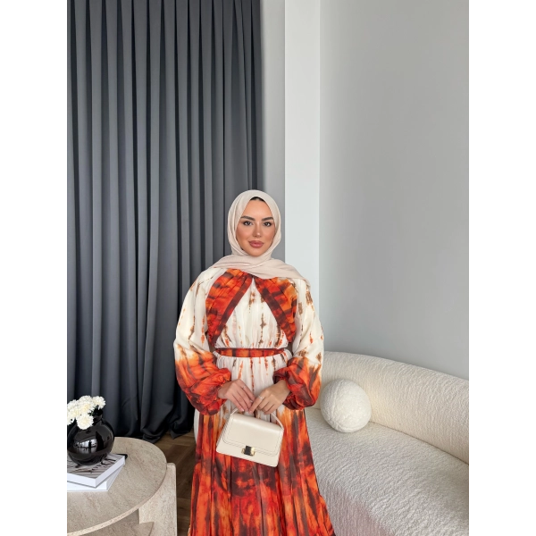 Ng - Rose Elbise - Turuncu