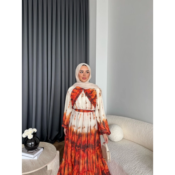 Ng - Rose Elbise - Turuncu