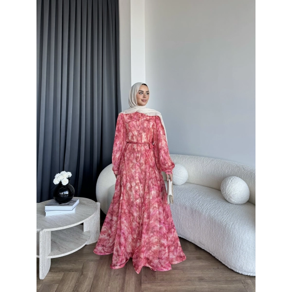 Ng - Smoke Elbise - Pembe