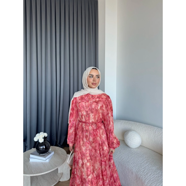 Ng - Smoke Elbise - Pembe