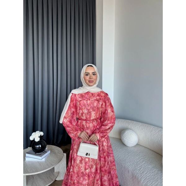 Ng - Smoke Elbise - Pembe