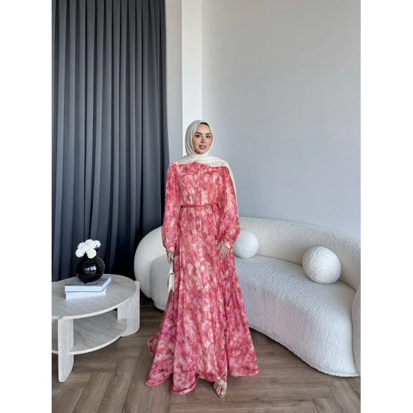 Ng - Smoke Elbise - Pembe