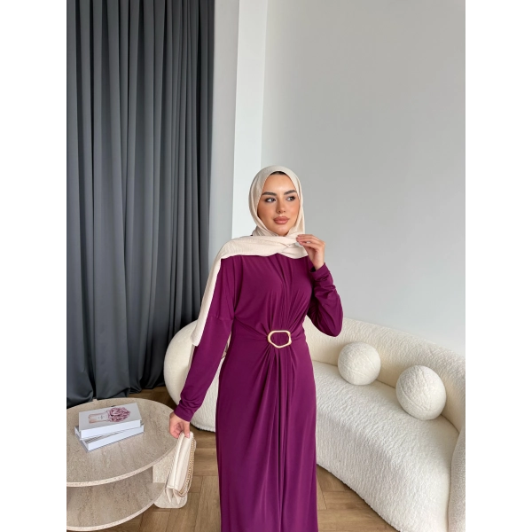 Nisa Sandy Elbise - Mürdüm