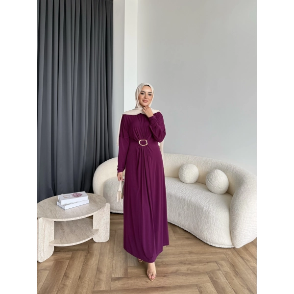 Nisa Sandy Elbise - Mürdüm