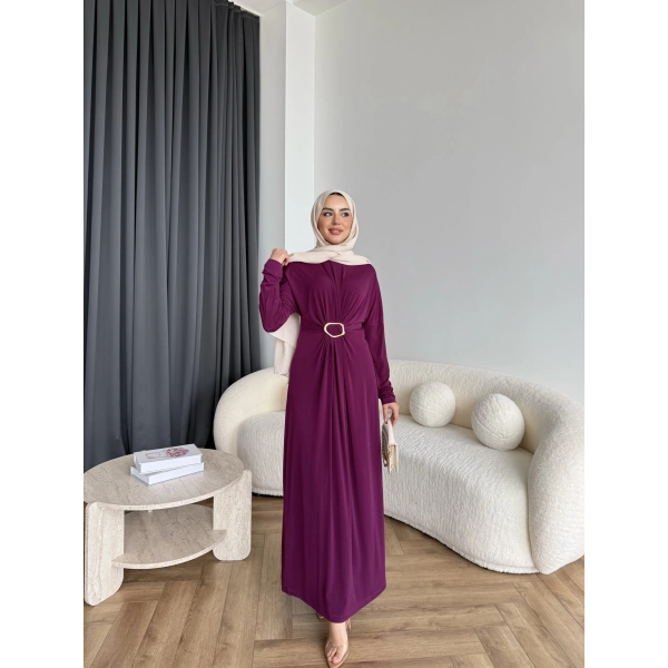 Nisa Sandy Elbise - Mürdüm