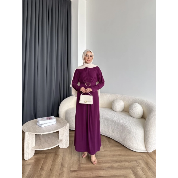 Nisa Sandy Elbise - Mürdüm