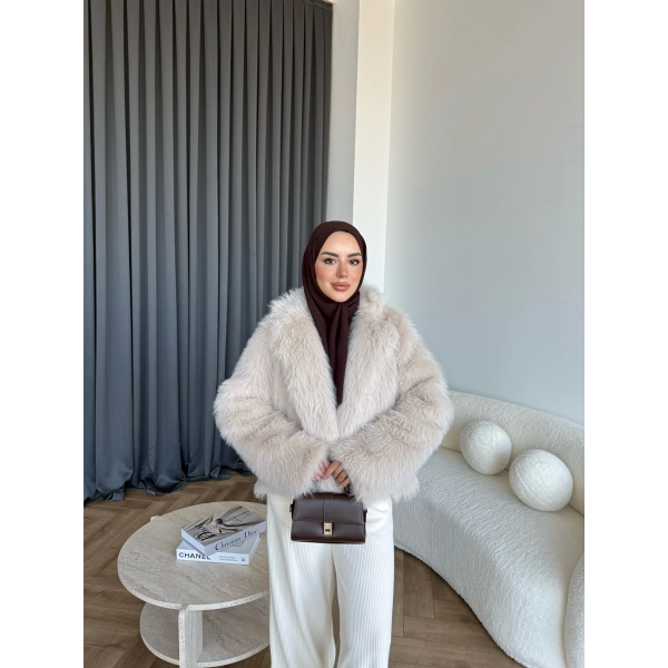 Olesa Kürk Mont - Bej