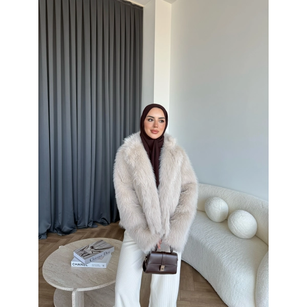 Olesa Kürk Mont - Bej