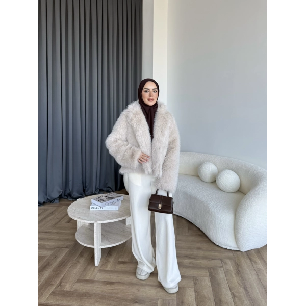 Olesa Kürk Mont - Bej