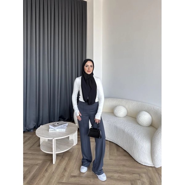 Oysh Kumaş Pantolon - Antrasit