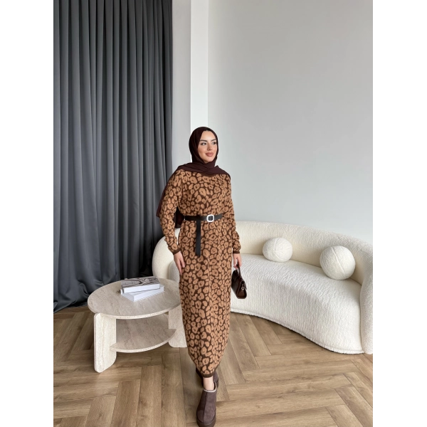 Pls Leopar Elbise - Açık