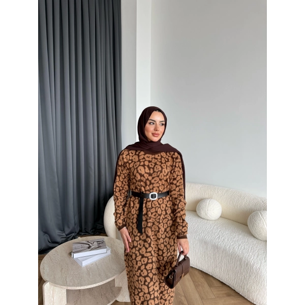 Pls Leopar Elbise - Açık