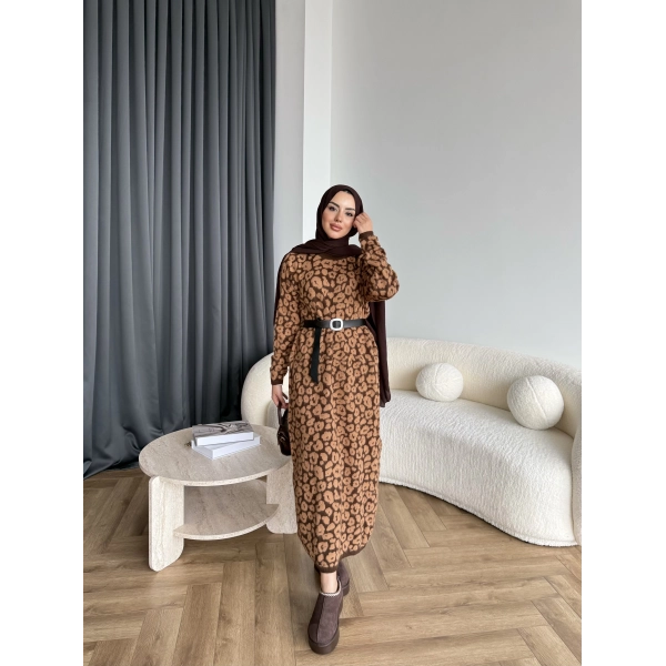 Pls Leopar Elbise - Açık