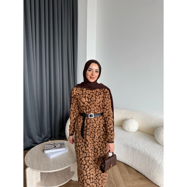 Pls Leopar Elbise - Açık