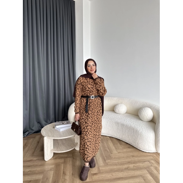 Pls Leopar Elbise - Açık