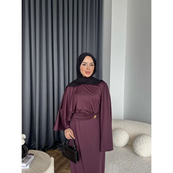 Qu - Tiaga Elbise - Bordo