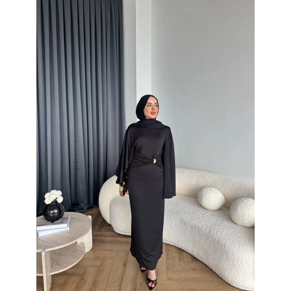 Qu - Tiaga Elbise - Siyah