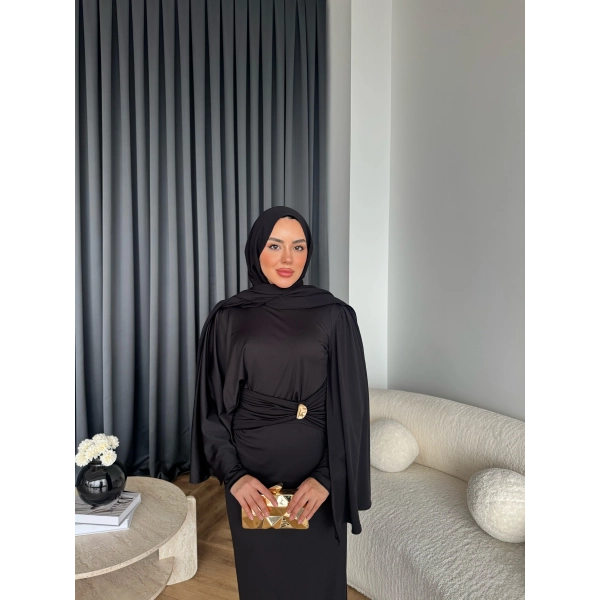 Qu - Tiaga Elbise - Siyah