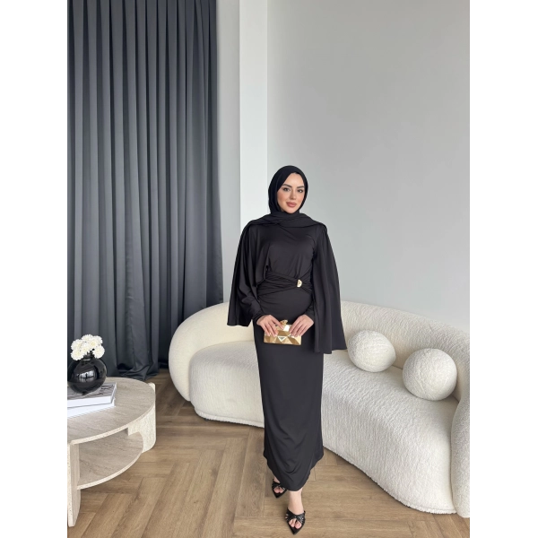 Qu - Tiaga Elbise - Siyah