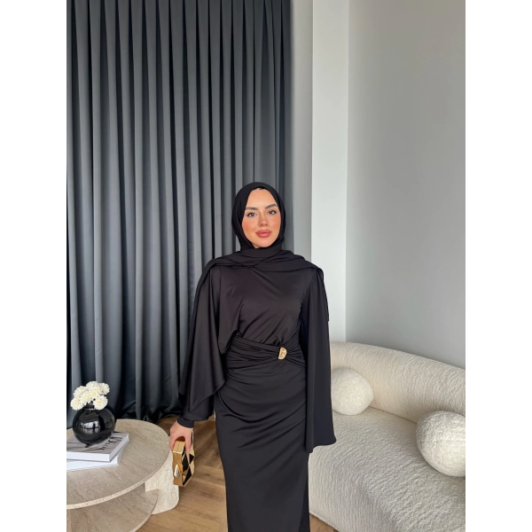 Qu - Tiaga Elbise - Siyah