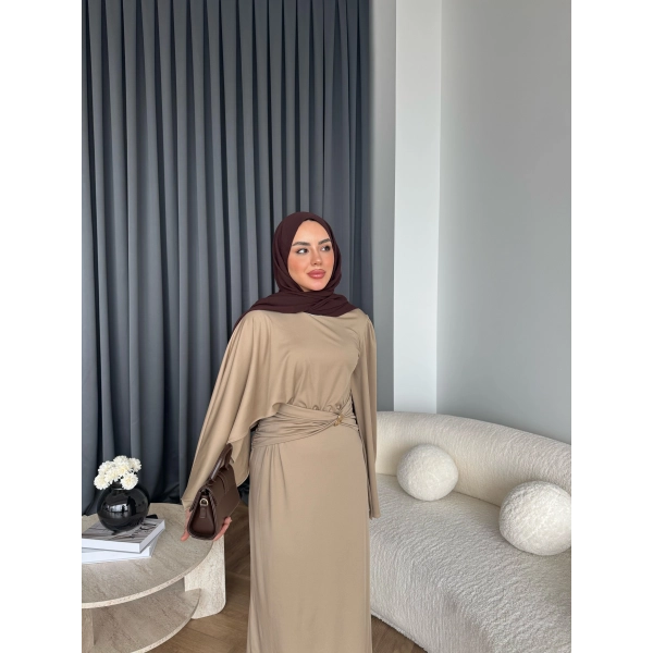 Qu - Tiaga Elbise - Vizon