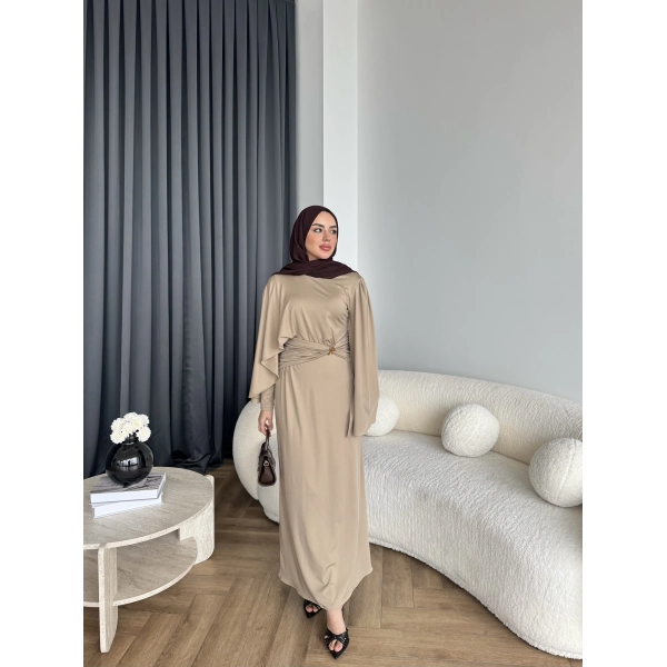 Qu - Tiaga Elbise - Vizon