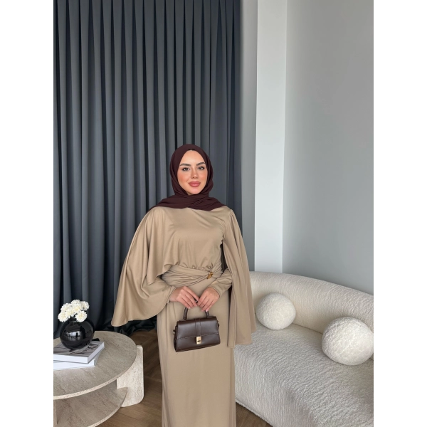 Qu - Tiaga Elbise - Vizon