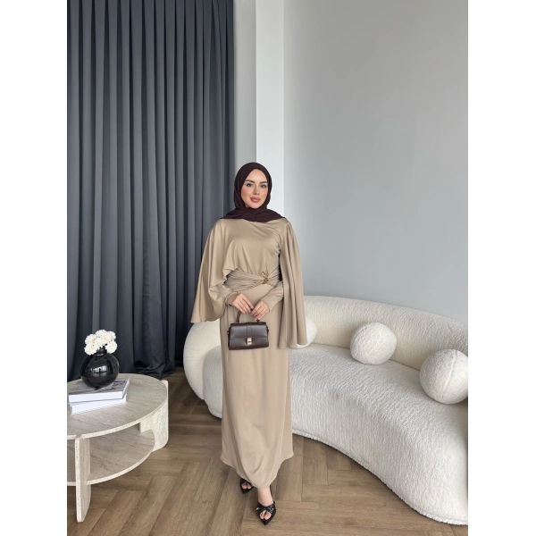 Qu - Tiaga Elbise - Vizon