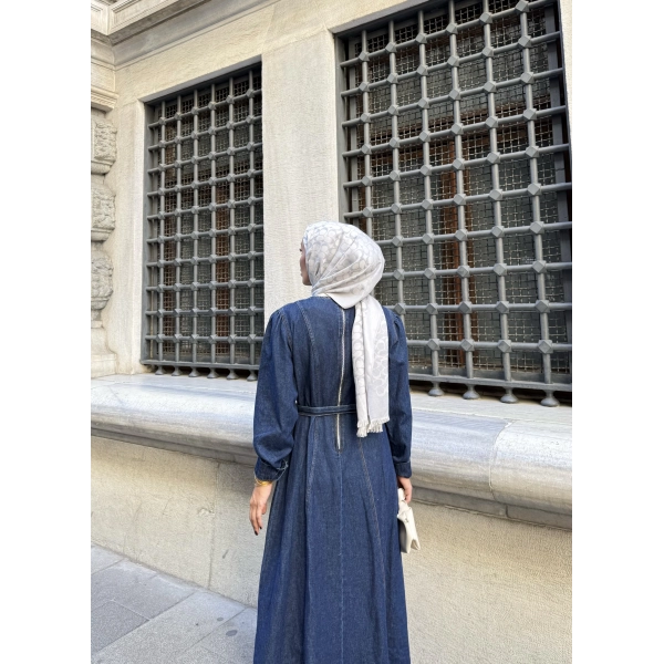 Radi Kot Elbise - Koyu Mavi