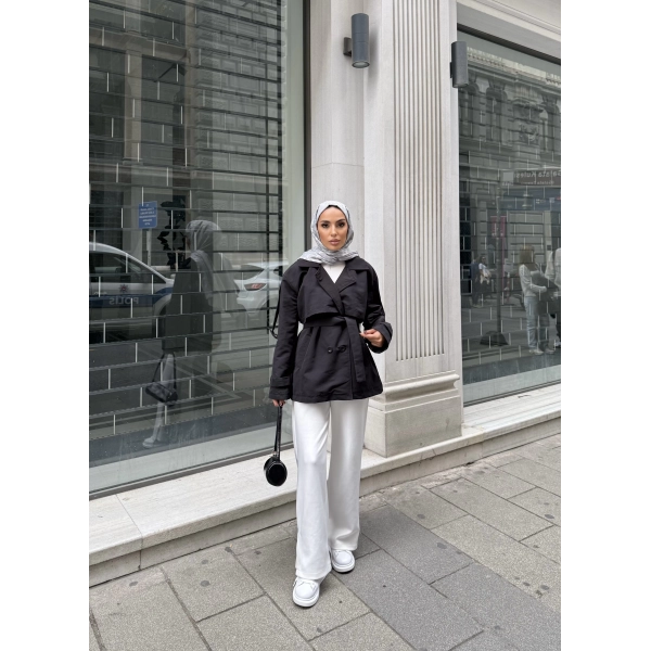 Rosella Trençkot - Siyah