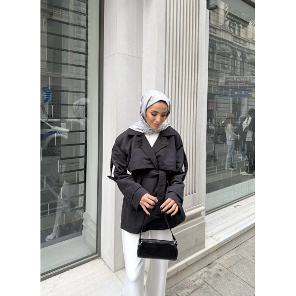 Rosella Trençkot - Siyah