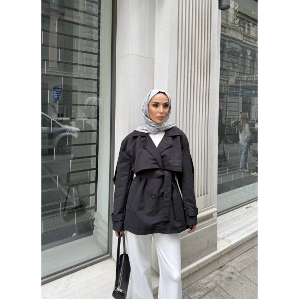 Rosella Trençkot - Siyah