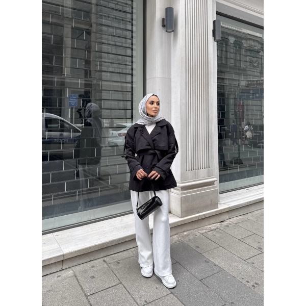 Rosella Trençkot - Siyah