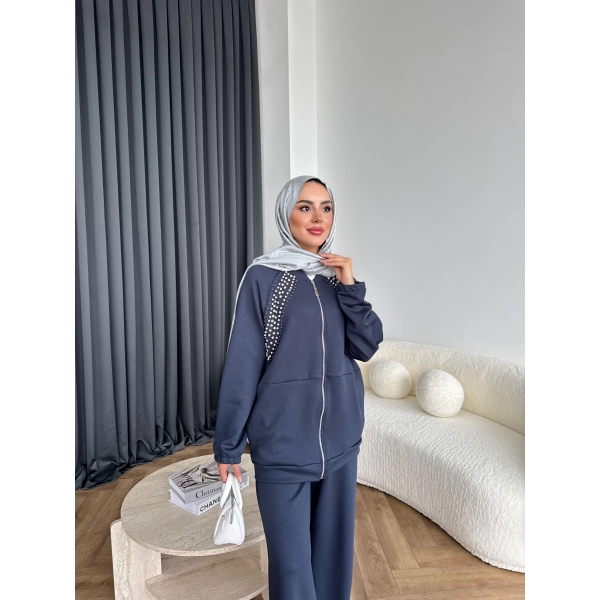 Rufina Taşlı Takım - Antrasit